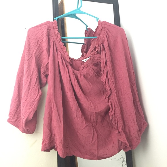Pink Off The Shoulder Arizona Blouse - Picture 3 of 3